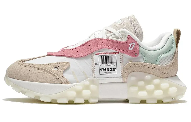 Li Ning Fabric Trendy Cushioning Slip Resistant Abrasion Resistant Breathable Low top Sports Casual Shoes Women's