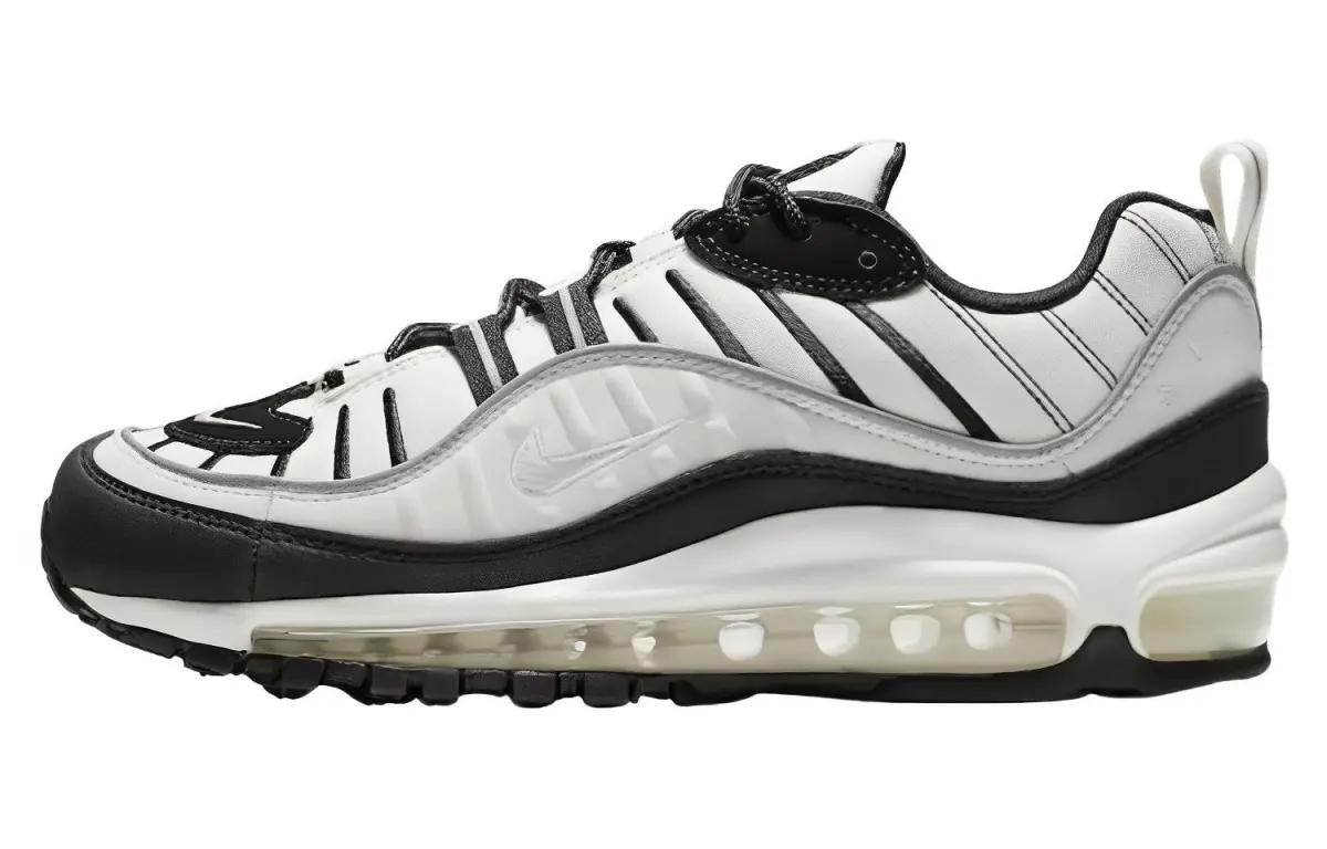 Nike Air Max 98 Low top Casual Shoes Unisex Black White