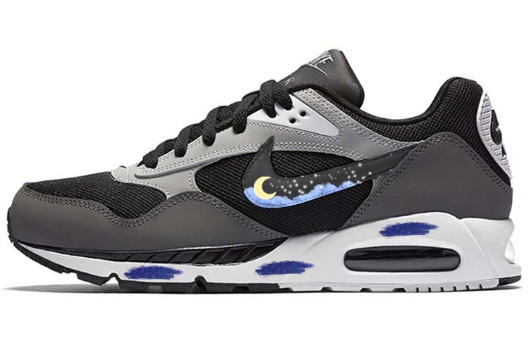 Nike Air Max Correlate Fabric Slip Resistant Abrasion Resistant Low top Casual Shoes Unisex Black Gray