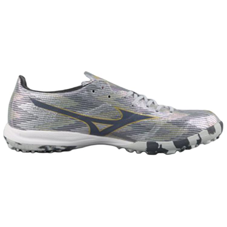 Mizuno Alpha 2 TF Turf Natural Grass Slip Resistant, Abrasion Resistant, Breathable, Rebound Soccer Shoes Men’s Silver