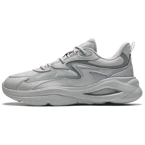 Anta Chao Bai 5S Textile, Synthetic Leather Low top Casual Shoes Men's Gray