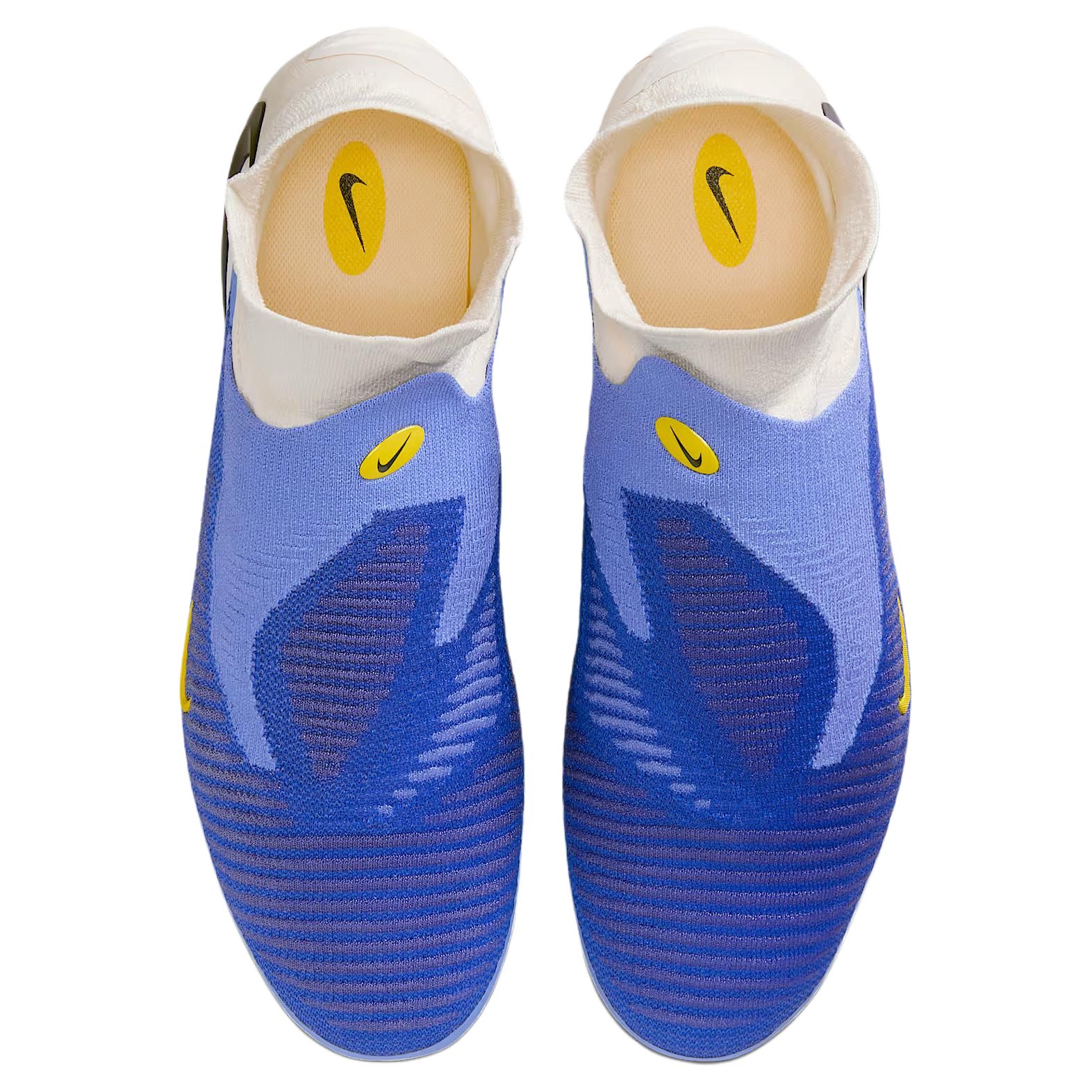 Nike Phantom 6 Abrasion Resistant Soccer Shoes Unisex Blue White