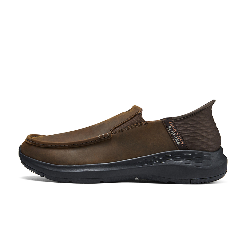 Мужские кроссовки Skechers Slip ins (темно-коричневые)
