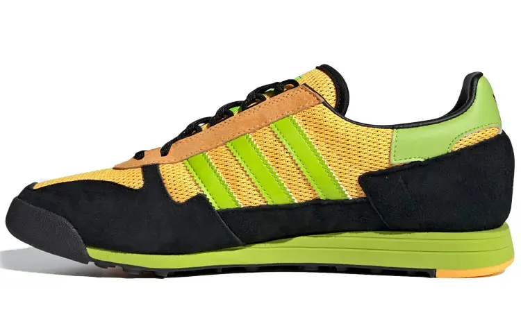 Adidas Originals SL 80 Slip Resistant Low top Casual Shoes Unisex Black Green Yellow