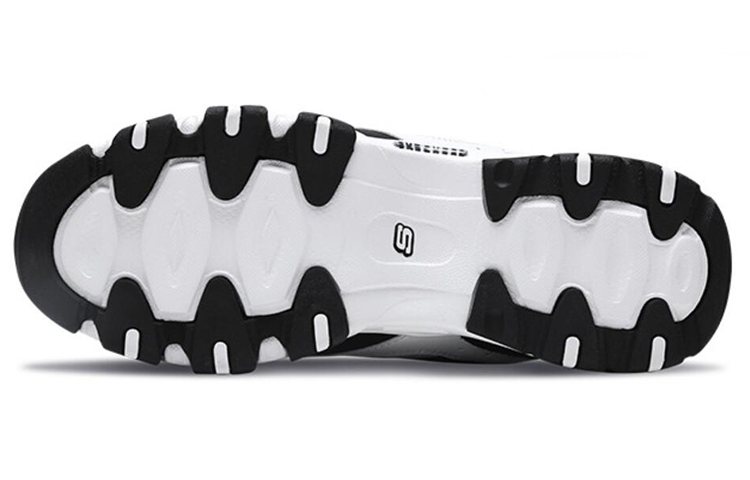 Женские кроссовки Skechers D’LITES PU (черно-белые) — фото 4