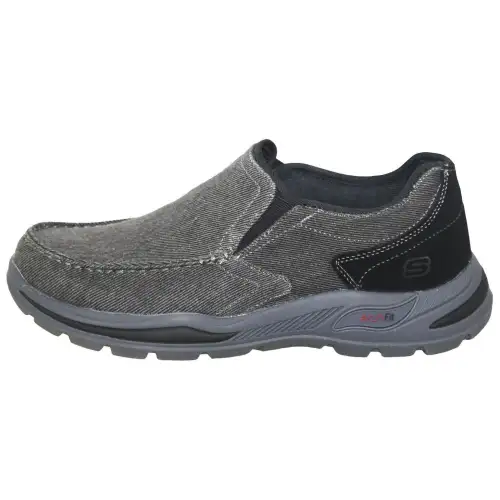 Skechers Arch Fit Motley Rolens Cushioning Breathable Cushioning Breathable Low top Casual Shoes Men's Black Gray