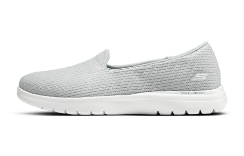 Skechers Fabric Cushioning Breathable Cushioning Breathable Low top Casual Shoes Women's Gray