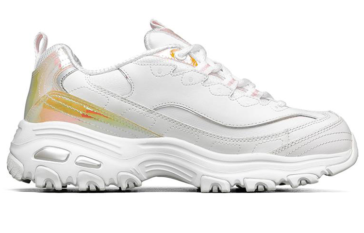 Женские кроссовки Skechers D'Lites 1.0 (бело-разноцветные) — фото 2