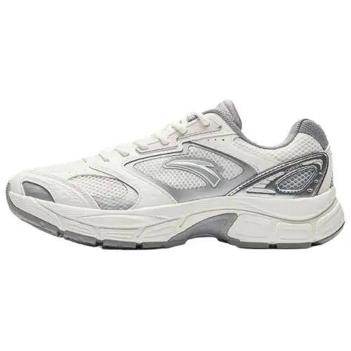 Anta Slip Resistant Abrasion Resistant Low top Casual Shoes Women's White Silver
