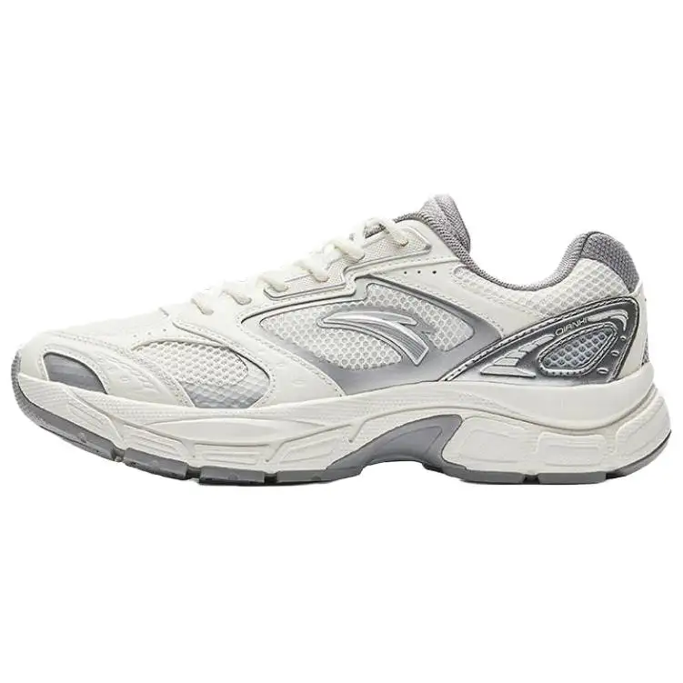 Anta Slip Resistant Abrasion Resistant Low top Casual Shoes Women's White Silver
