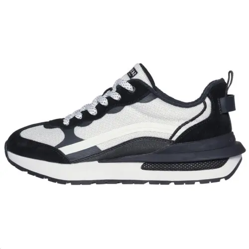 Skechers HALOS Lightweight Height Increasing Low top Running Shoes Women's White Black