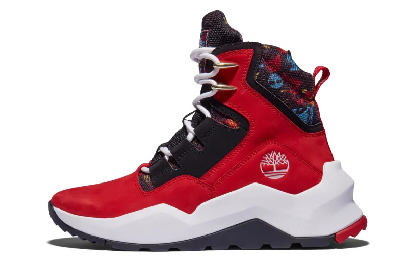 Timberland MADBURY Collection Casual Shoes Women's High Top Red/White/Black