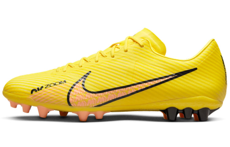 Nike Zoom Vapor 15 Mercurial Mercurial 15 Academy low-top AG (glue short nails) artificial grass fabric shock-absorbing anti-slip wear-resistant football shoes men's yellow pink