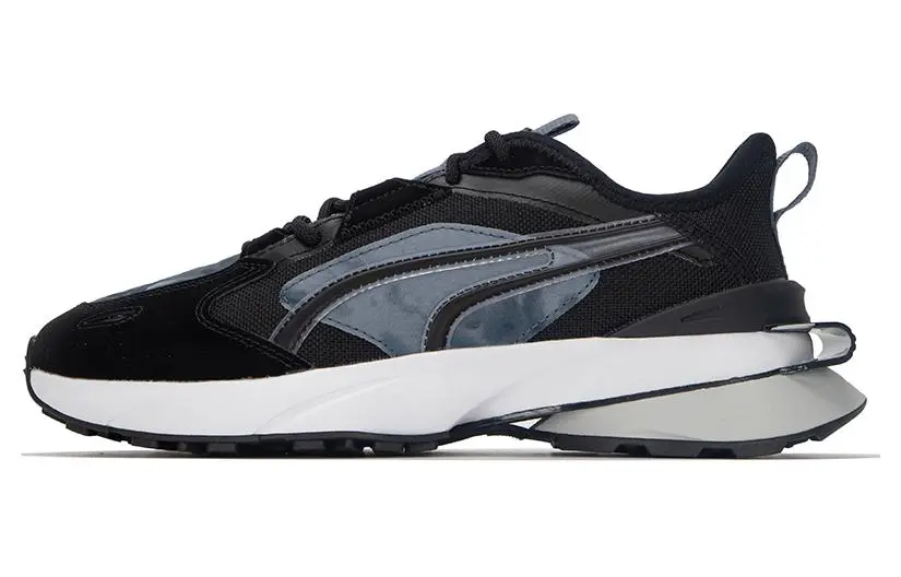PUMA Pwrframe Op 1 Stealth Textile, Synthetic Leather Sports Abrasion Resistant Abrasion Resistant Low top Casual Shoes