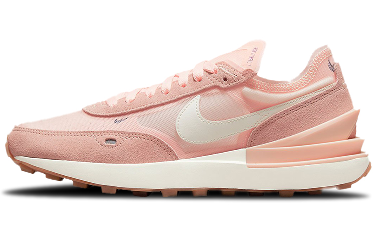 Женские кроссовки Nike Waffle One (розово-белые)