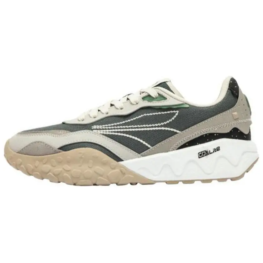 361° Crispy Cake 2 Slip Resistant Abrasion Resistant Low top Chunky Sneakers Men's Gray Brown