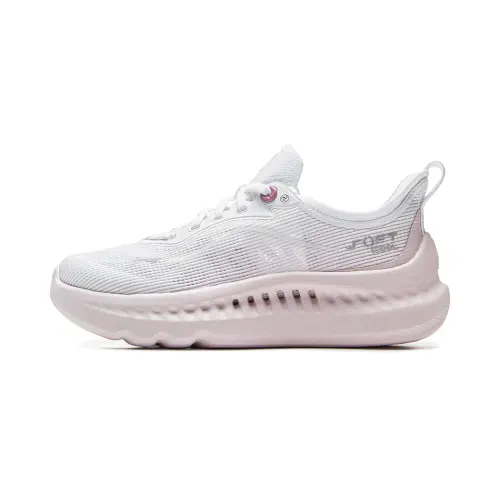 Li Ning Cushioning Breathable Abrasion Resistant Low top Casual Shoes Women's White Pink