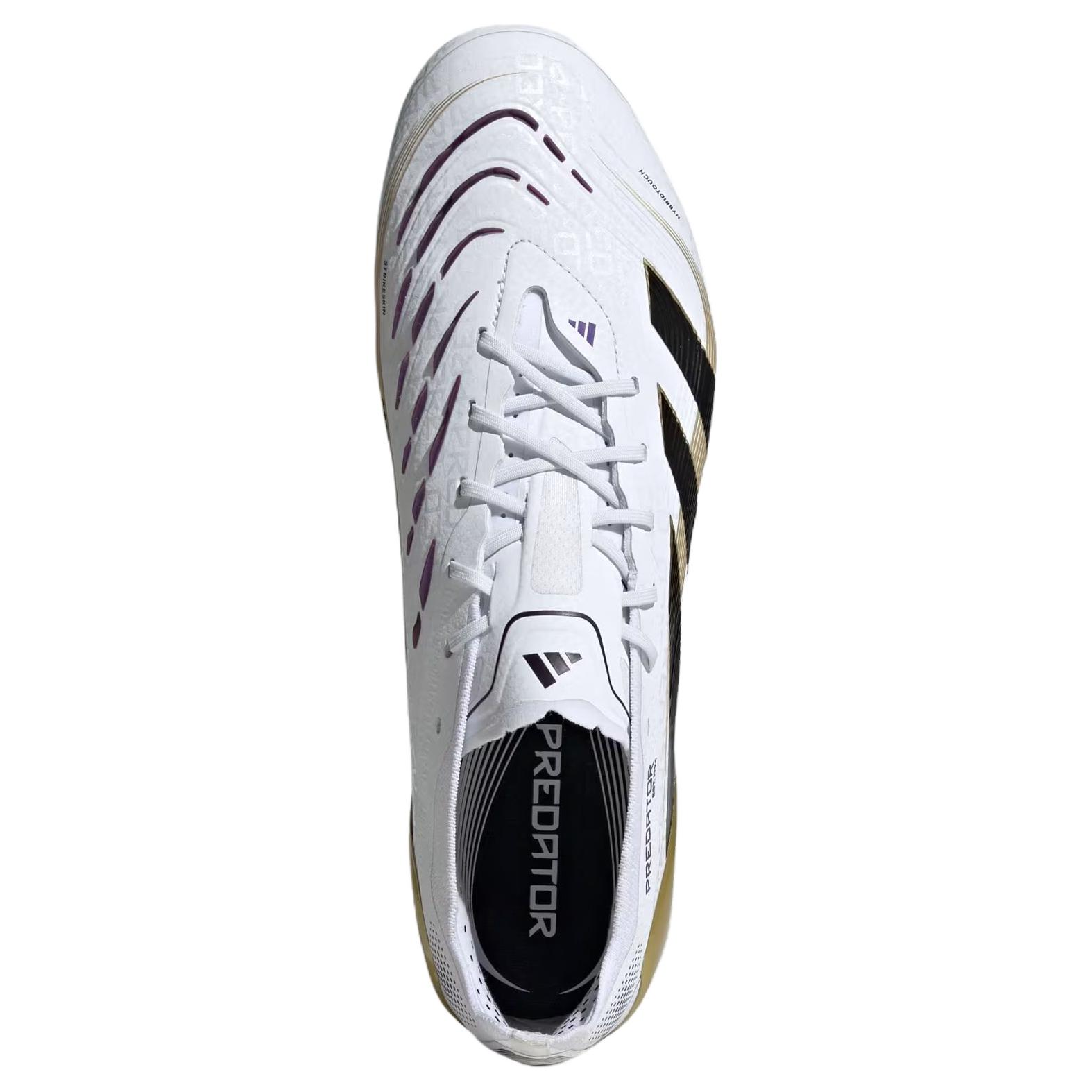 Adidas PREDATOR ELITE Abrasion Resistant Abrasion Resistant Soccer Shoes Unisex White Black