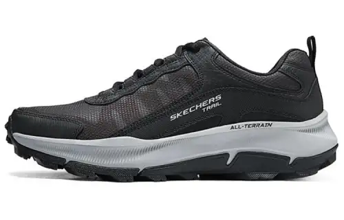 Skechers Mesh Low top Casual Shoes Men's Black Gray