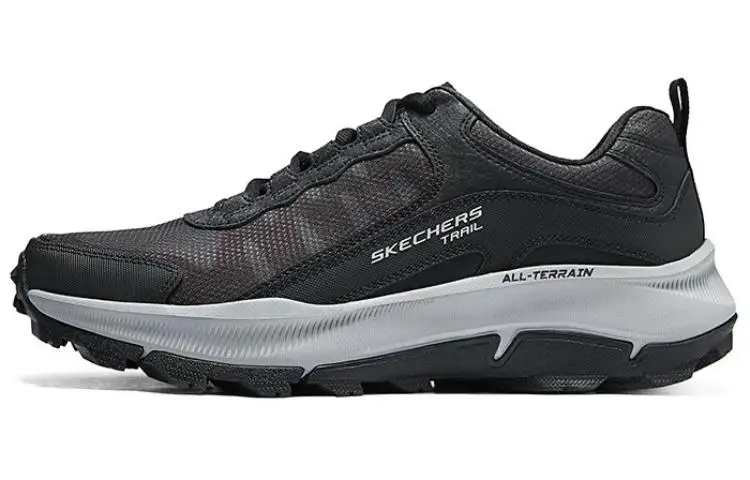 Skechers Mesh Low top Casual Shoes Men's Black Gray