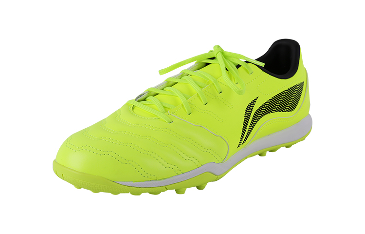 Li Ning TF Turf Cushioning Slip Resistant Abrasion Resistant Soccer Shoes Men’s Neon Green