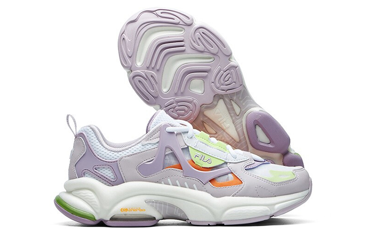 Женские кроссовки Fila FUSION RJV (сине-фиолетовые) — 丁香灰/靓蓝紫 — фото 5