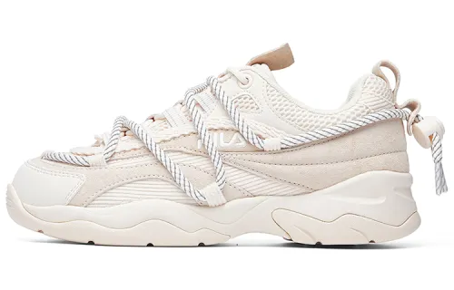 FILA FUSION Ray Mesh, Textile, Synthetic Leather Cushioning Abrasion Resistant Breathable Low top Casual Shoes Women's
