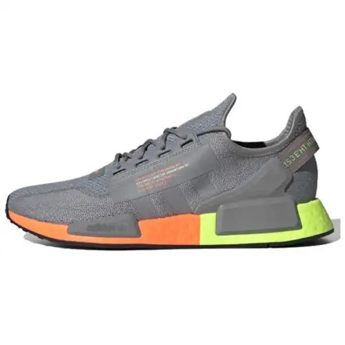 Adidas Originals NMD_R1 V2 Cushioning Low top Casual Shoes Unisex Gray Orange Green