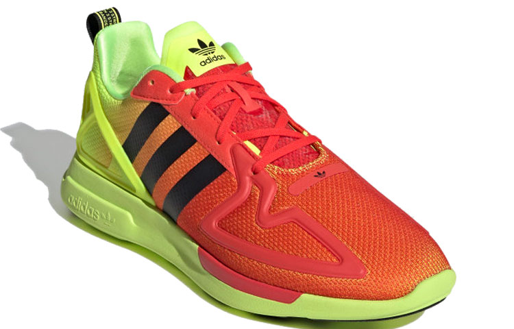 Кроссовки adidas originals ZX 2K Flux (красно-желто-черные) — Красный / жёлтый / чёрный — фото 3