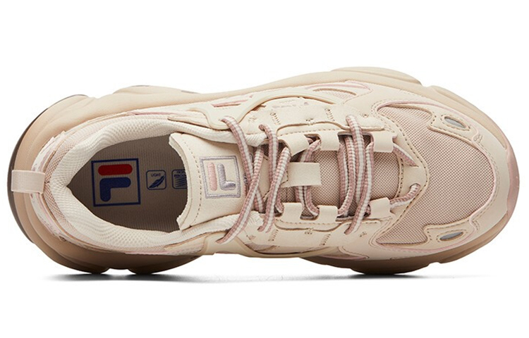 Женские кроссовки Fila FUSION RJV (бежевые) — фото 4