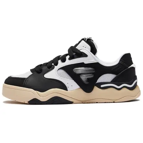 FILA FUSION Kick 2.0 Abrasion Resistant Low top Casual Shoes Men's Black White