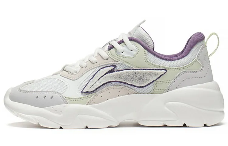 Li Ning Flowing Rock Cushioning Slip Resistant Abrasion Resistant Breathable Lightweight Low top Casual Shoes Women's