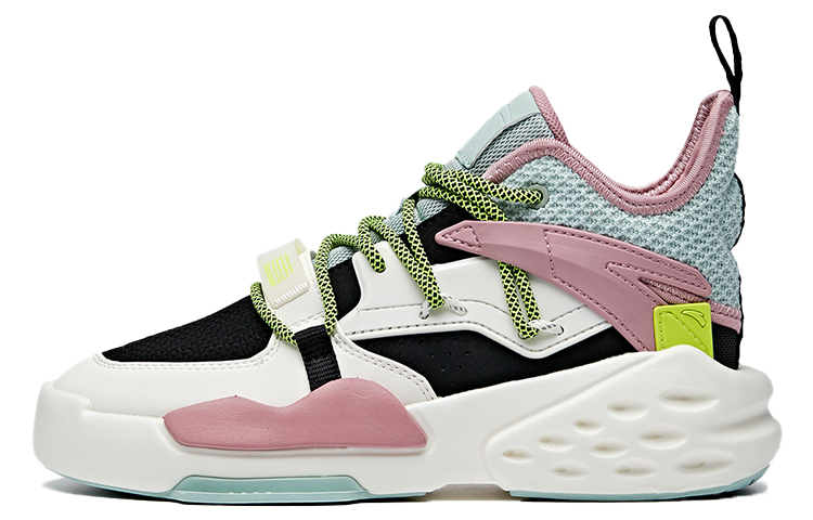 Anta Bastard Mesh Mid top Skateboard Shoes Women's White Black Pink