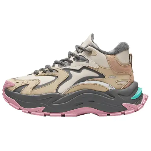 Anta Raw Chocolate Shoes, Fleece Lined Comfortable Slip Resistant Abrasion Resistant Mid top Casual Shoes Women's