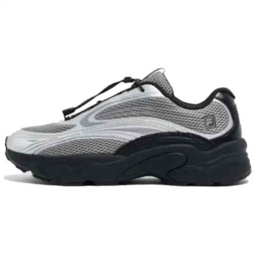 FILA PANTERA Abrasion Resistant Abrasion Resistant Low top Casual Shoes Unisex Black Silver