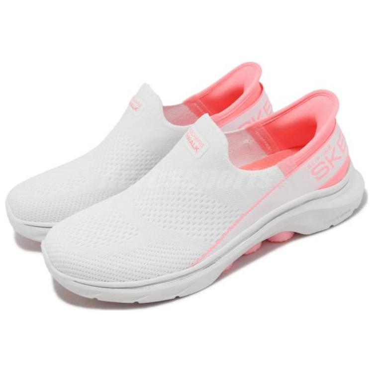 Skechers GO WALK 7 Hands Free Slip Ins Abrasion Resistant Breathable Low top Walking Shoes Women’s White