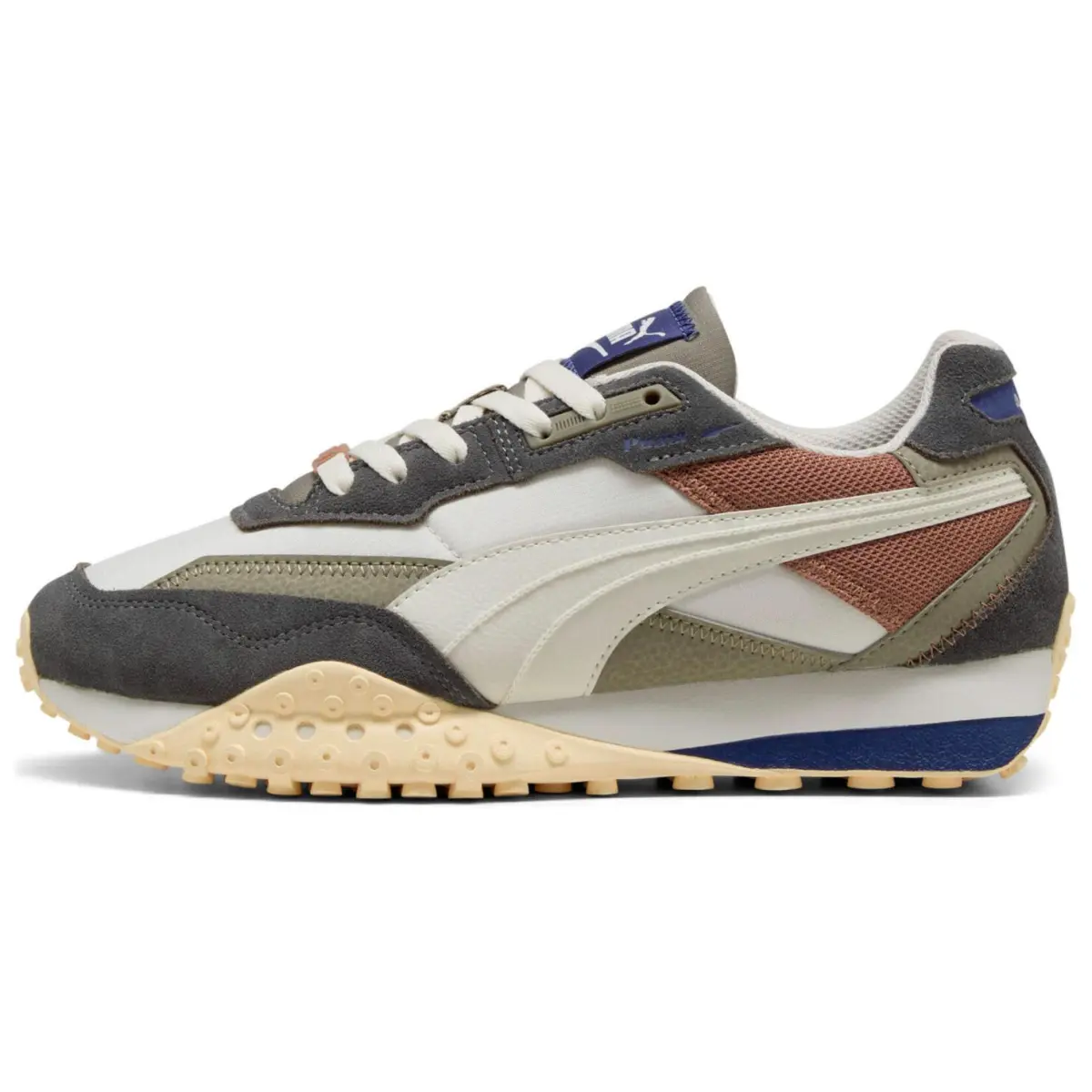 PUMA Textile, Split Cow Leather, Artificial Leather Abrasion Resistant Low top Casual Shoes Unisex White