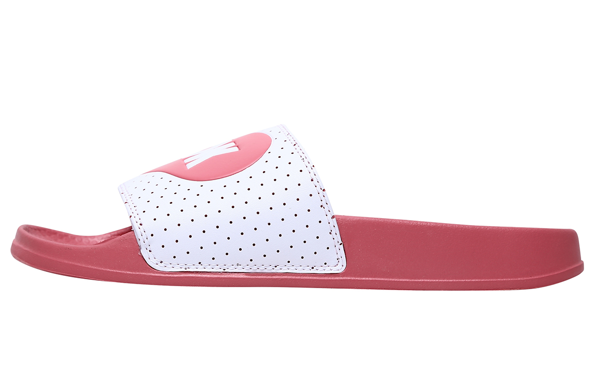 Женские шлепанцы Reebok classic slide (розово-белые)