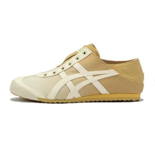 Onitsuka Tiger MEXICO 66 Canvas Slip Resistant Abrasion Resistant Low top Casual Shoes Unisex Yellow White