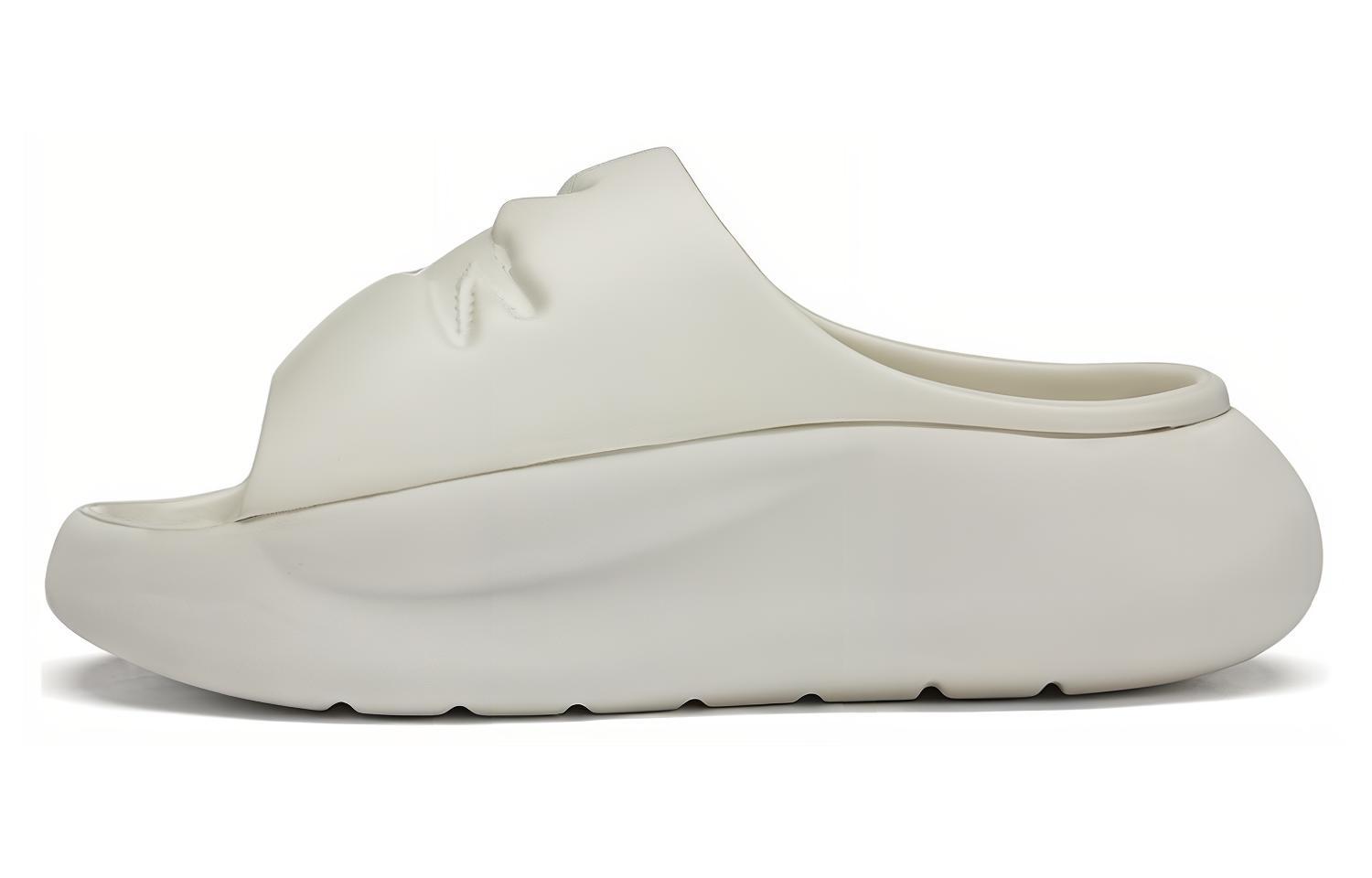 LACOSTE Comfortable rubber beige slippers, simple and elegant design