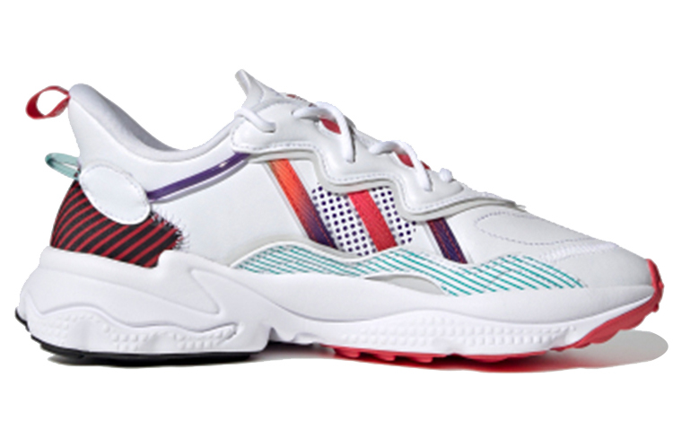 Женские кроссовки adidas Ozweego (бело-красно-синие) — фото 2