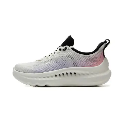 Li Ning SOFT COOL 2 Casual Shoes Women's Low Top Ivory Cloud Purple, Impatiens Pink