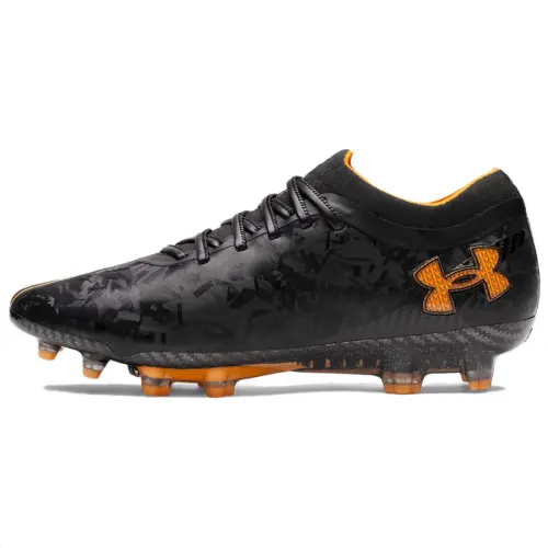 Mansory x Under Armour FG Firm Ground Abrasion Resistant Soccer Shoes Men's Black Orange