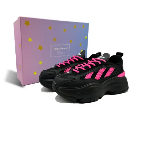 Adidas Originals OZGAIA Casual Shoes Women's Low Top Black/Rose Red