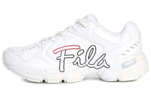 FILA Script Series Low Running Shoes White/Black Women's
