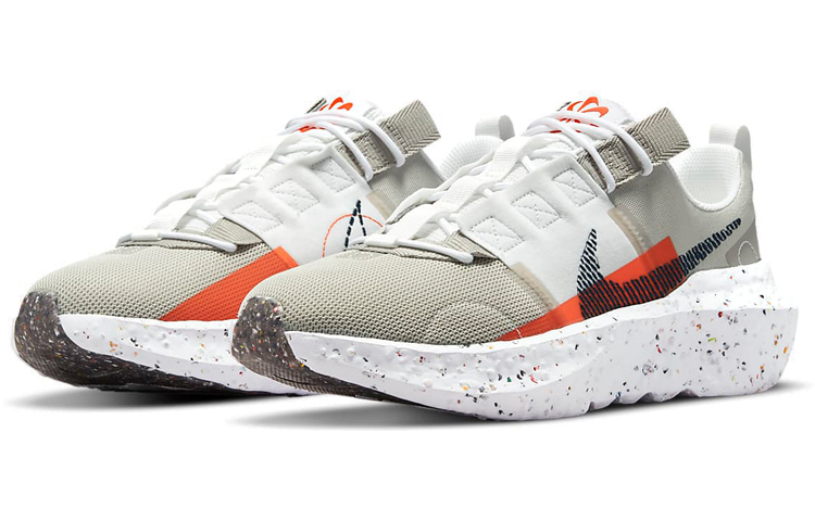 Мужские кроссовки Nike Crater Impact (белые с серым и оранжевым) — Белый / серый / оранжевый — фото 3