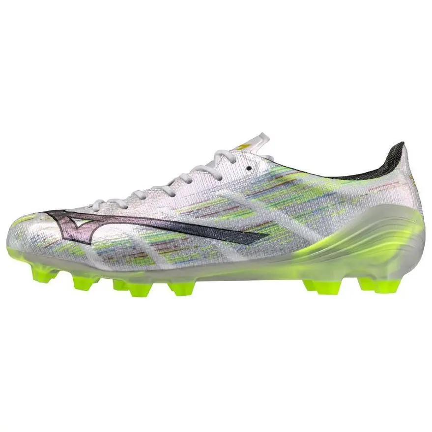Mizuno Alpha 2 Slip Resistant Abrasion Resistant Soccer Shoes Unisex Silver Green