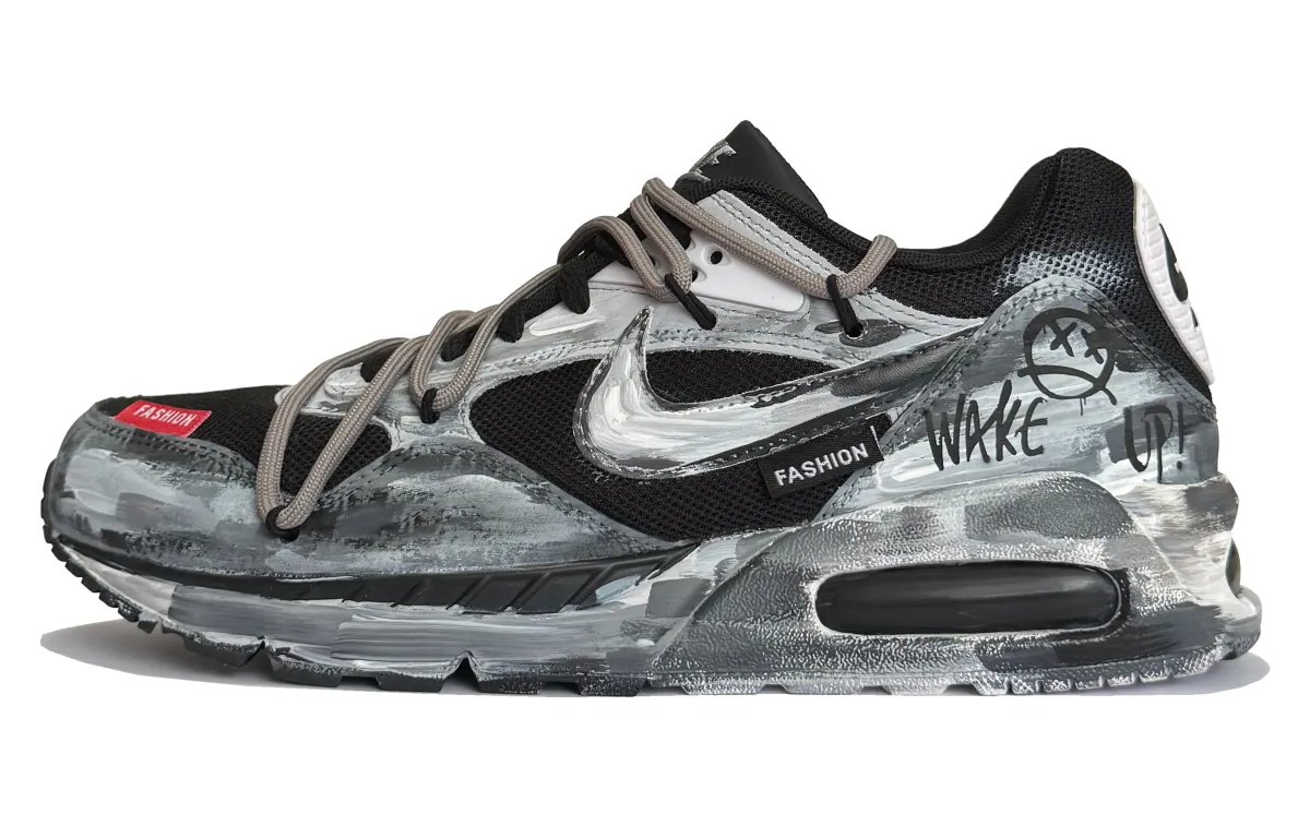 Nike Air Max Correlate Wake Cushioning Lightweight Cushioning Lightweight Low top Casual Shoes Unisex Black Gray
