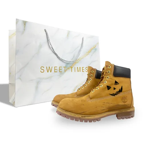 Timberland Short Combat Boots Unisex Yellow Black