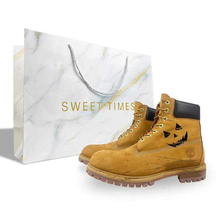 Timberland Short Combat Boots Unisex Yellow Black
